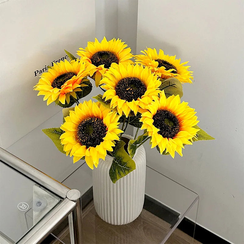 Artificial decorative sunflower for floral arrangements and photography - view 2