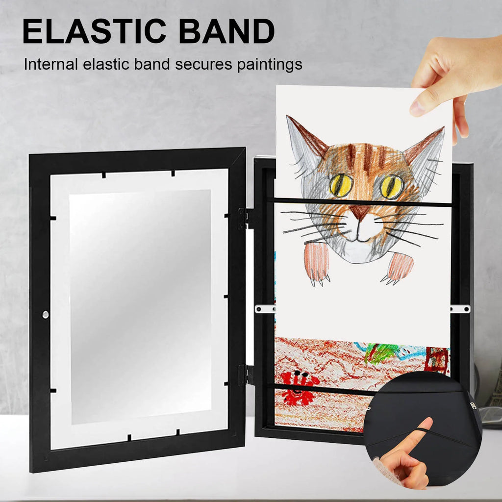 Wooden picture frame for children and storage paint - view 7