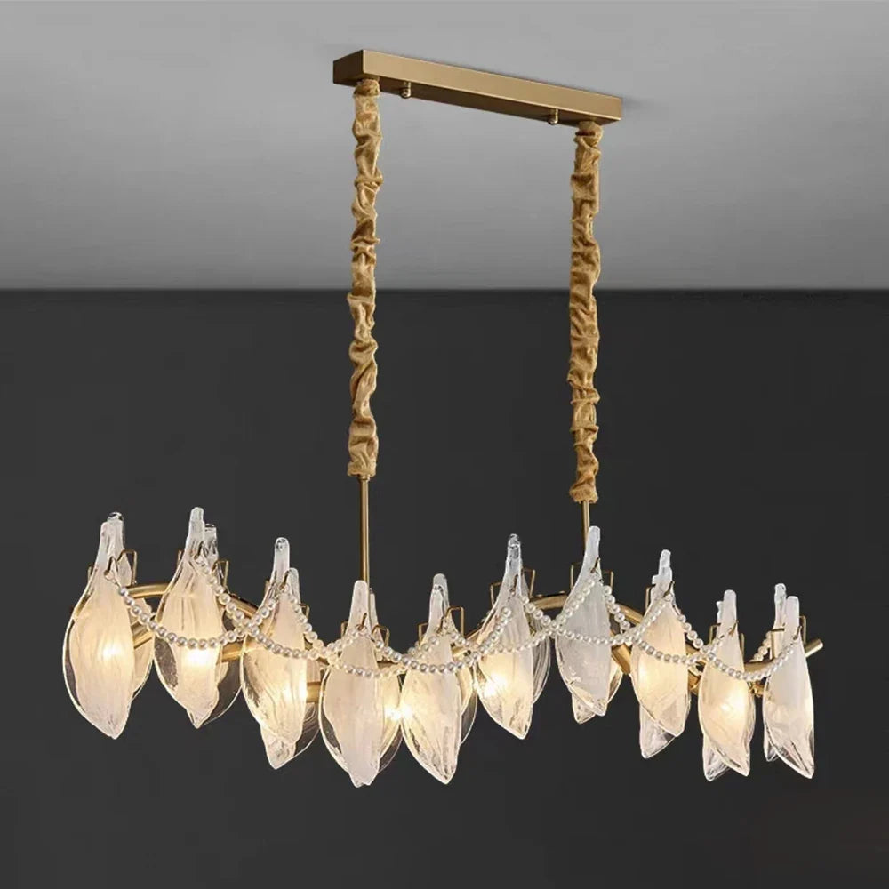 Glass chandelier creative design modern elegant pearl design - view 3