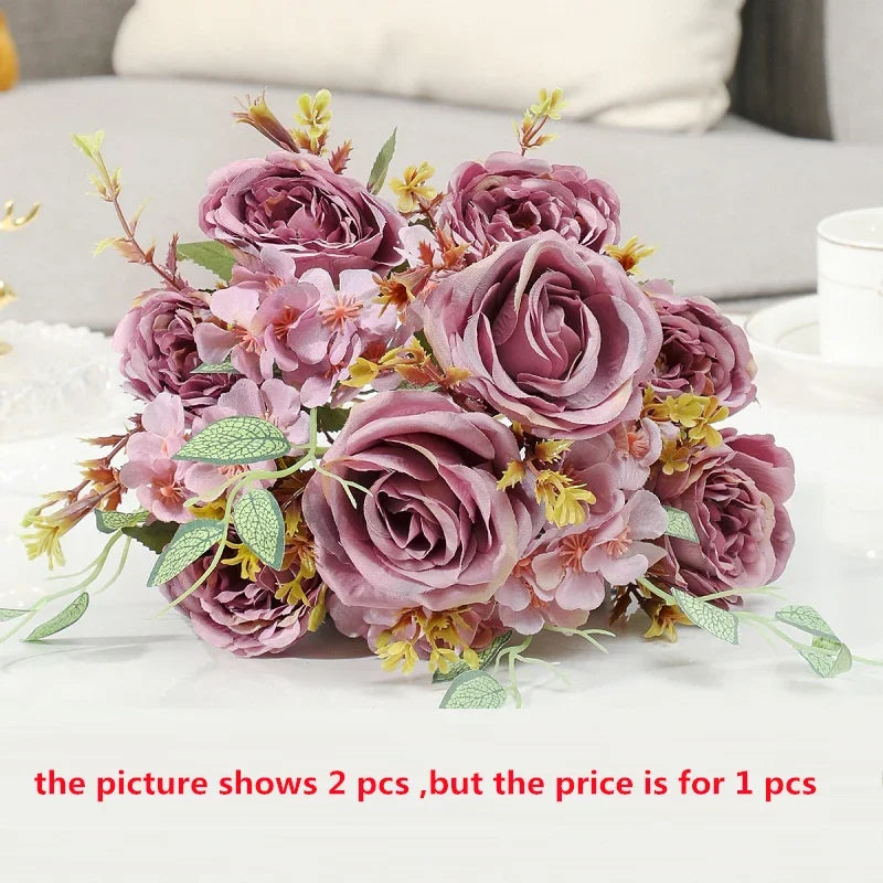 Bouquet of artificial flowers for elegant interior decoration - Purple
