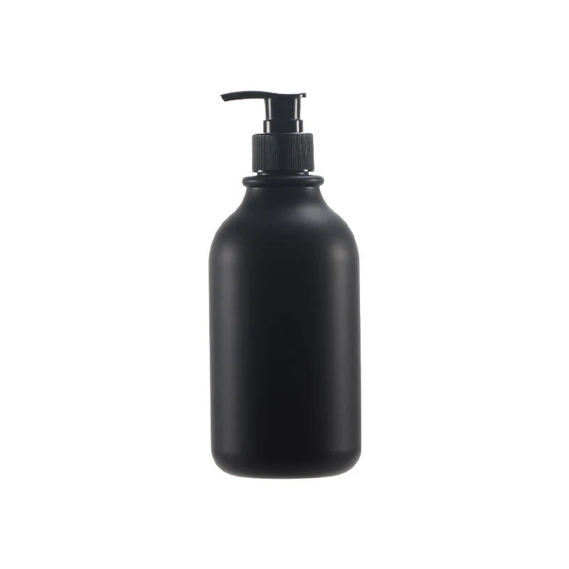 Refillable pump bottle for shampoo and shower gel - 500ML - Black (Frosted)