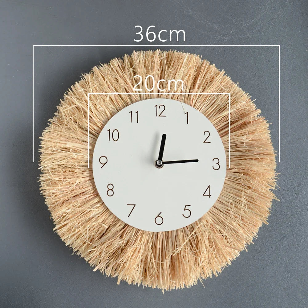 Bohemian decorative mirror in romantic woven straw for wedding - view 4