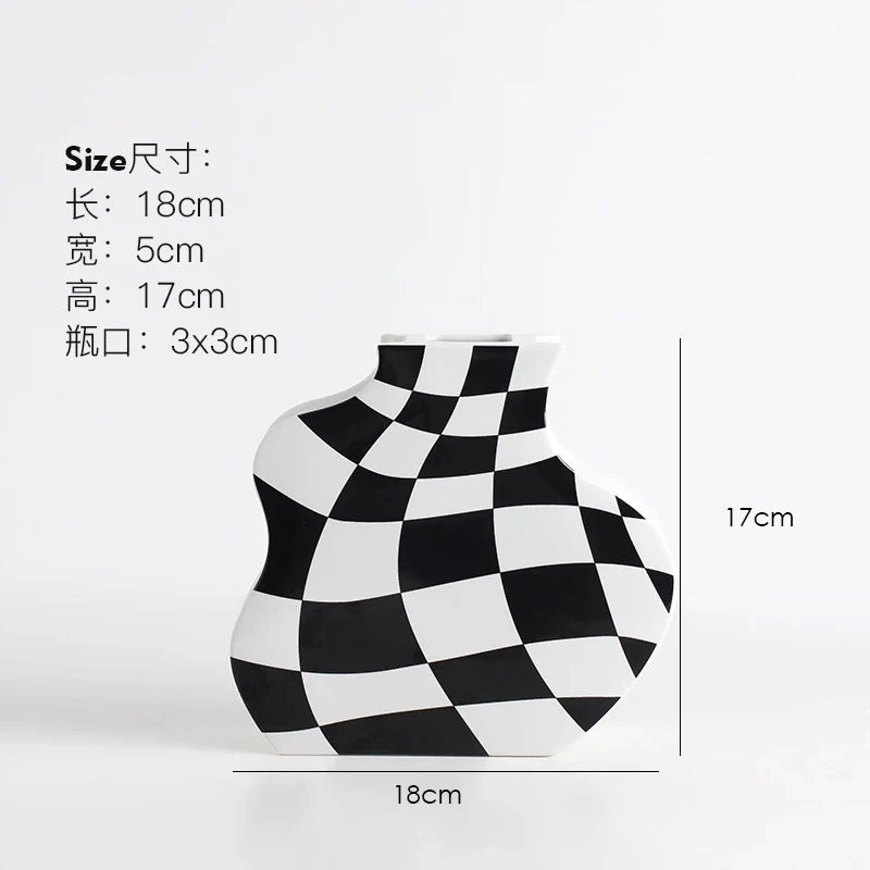 Ceramic vase for dried flowers elegant decoration - 1 Piece-S