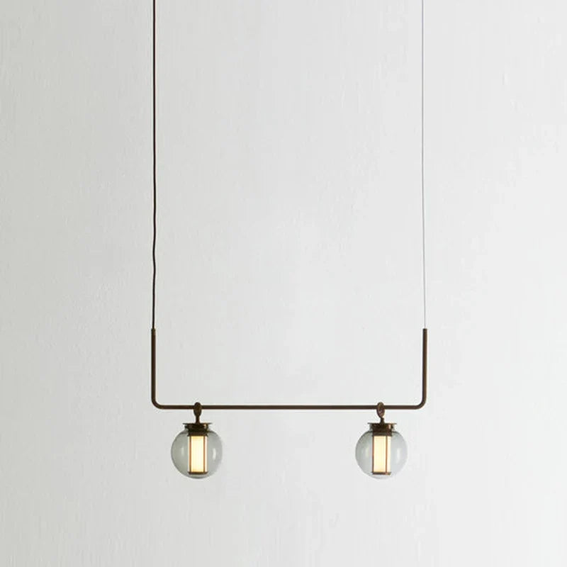 Minimalist glass pendant light for bar and restaurant - view 3