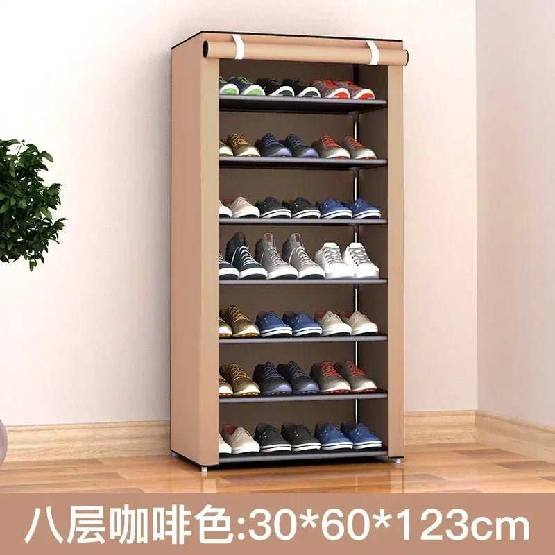 Multilayered shelf with economical and practical dust resistant shoes - F8-B / Shoe Cabinet