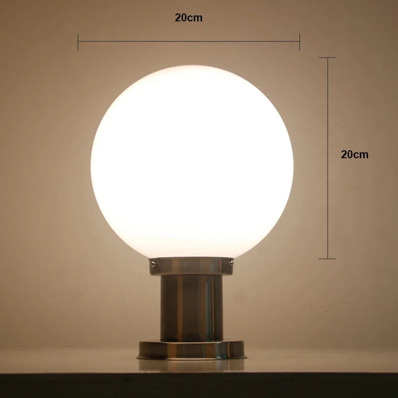 Outdoor pillar lamp decorative ball for garden lighting - C / Transparent