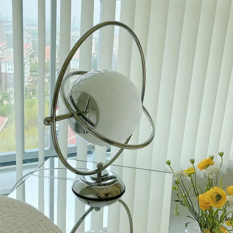 Rotary glass desk lamp Italian design 2024 - view 3