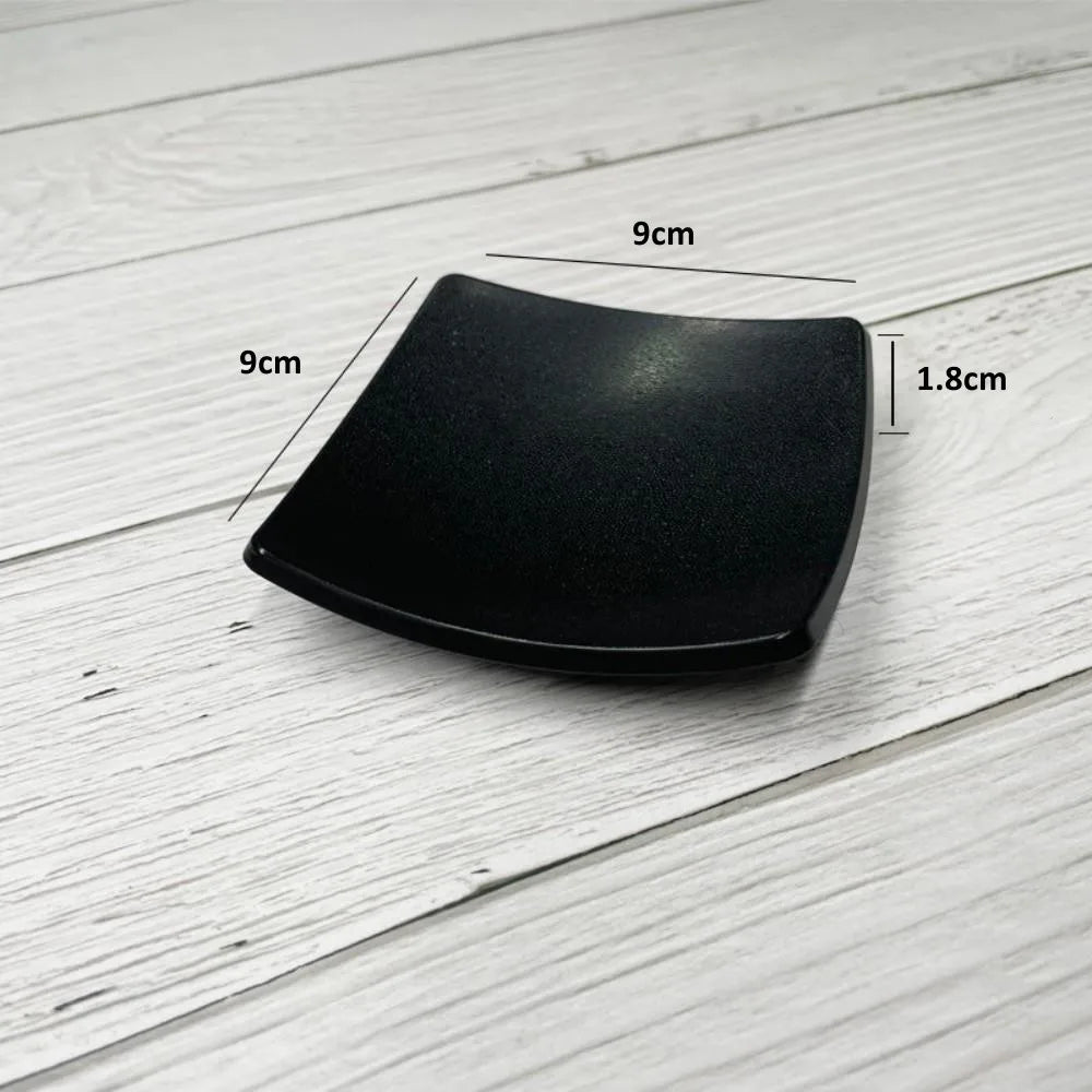 Square dish holder in arch for hotels and restaurants - Black
