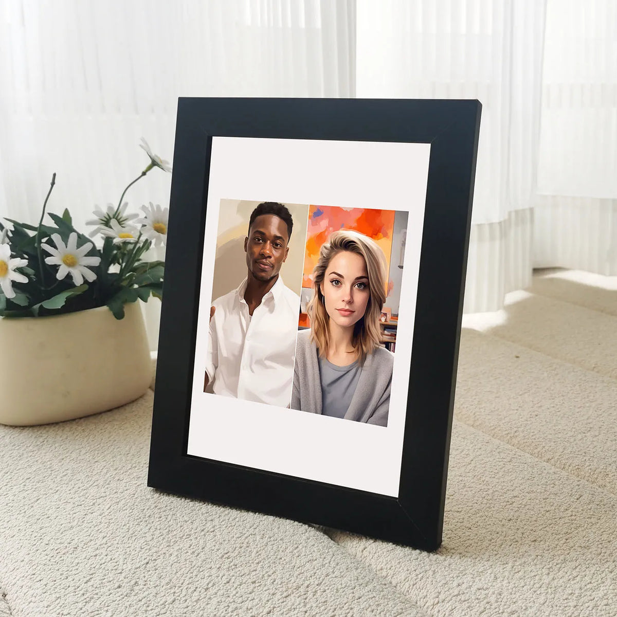 Vintage wood frame for couples - view 3