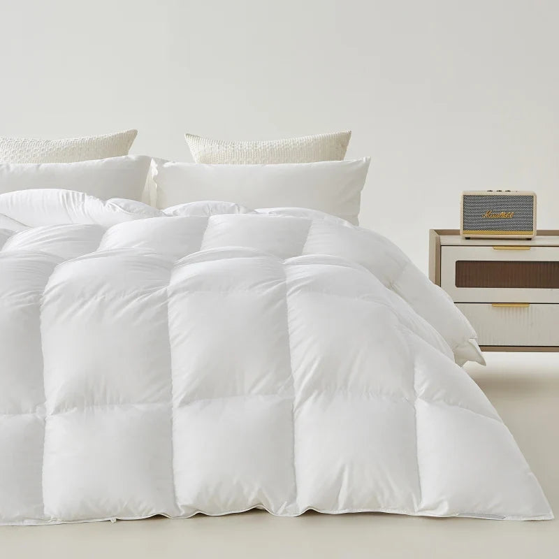 White Goose Down Winter Comforter, Grey or White, XL 220 cm - view 2