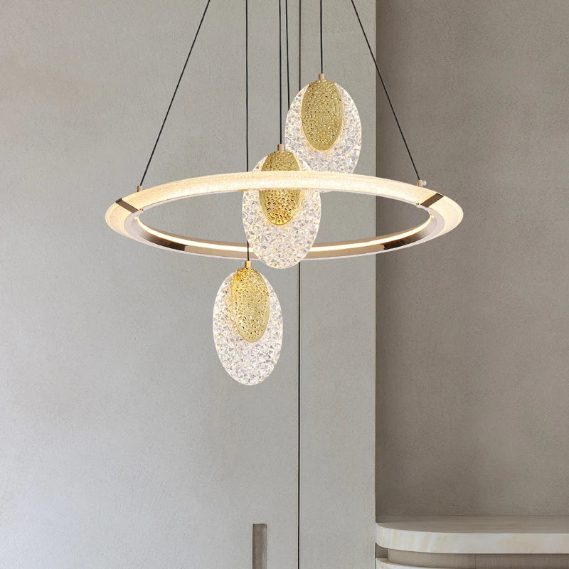 Modern bright crystal chandelier for elegant interior decoration - view 4