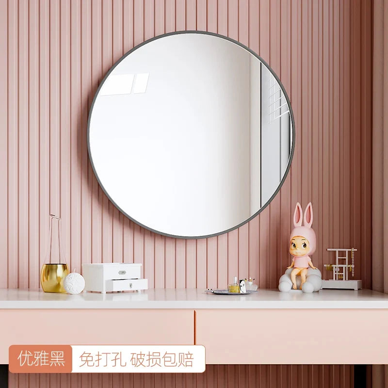 Round Nordic decorative mirror for bathroom - 40 40cm 2