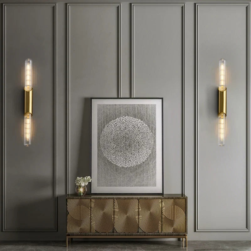 All Copper wall sconce, Simple And Minimalist Bedroom Headboard Light Luxury Staircase New Living Room Tv Background wall sconce - view 3