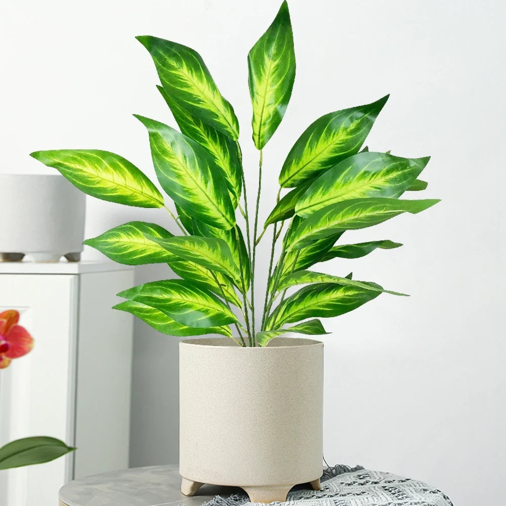 Large artificial tropical plant with leaves for interior decoration - view 2