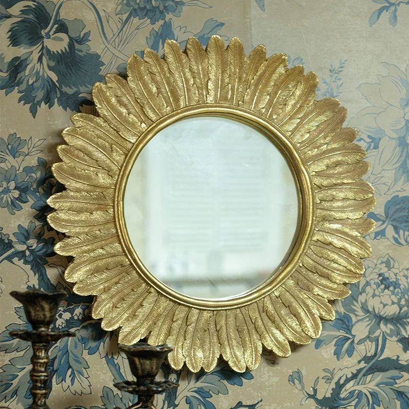 Retro style macrame decorative mirror for interior decoration - view 3