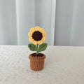 Handmade pot plant for decorative gift of Saint valentine - Tournesol