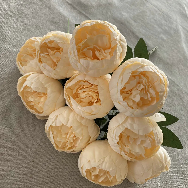 Timeless Artificial Peony Bouquet for Weddings - Champagne
