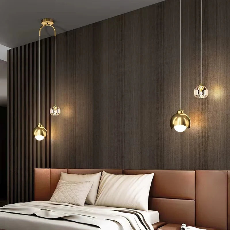 Modern crystal pendant light for elegant interior decoration - view 2