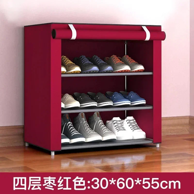 Multilayered shelf with economical and practical dust resistant shoes - F4-A / Shoe Cabinet