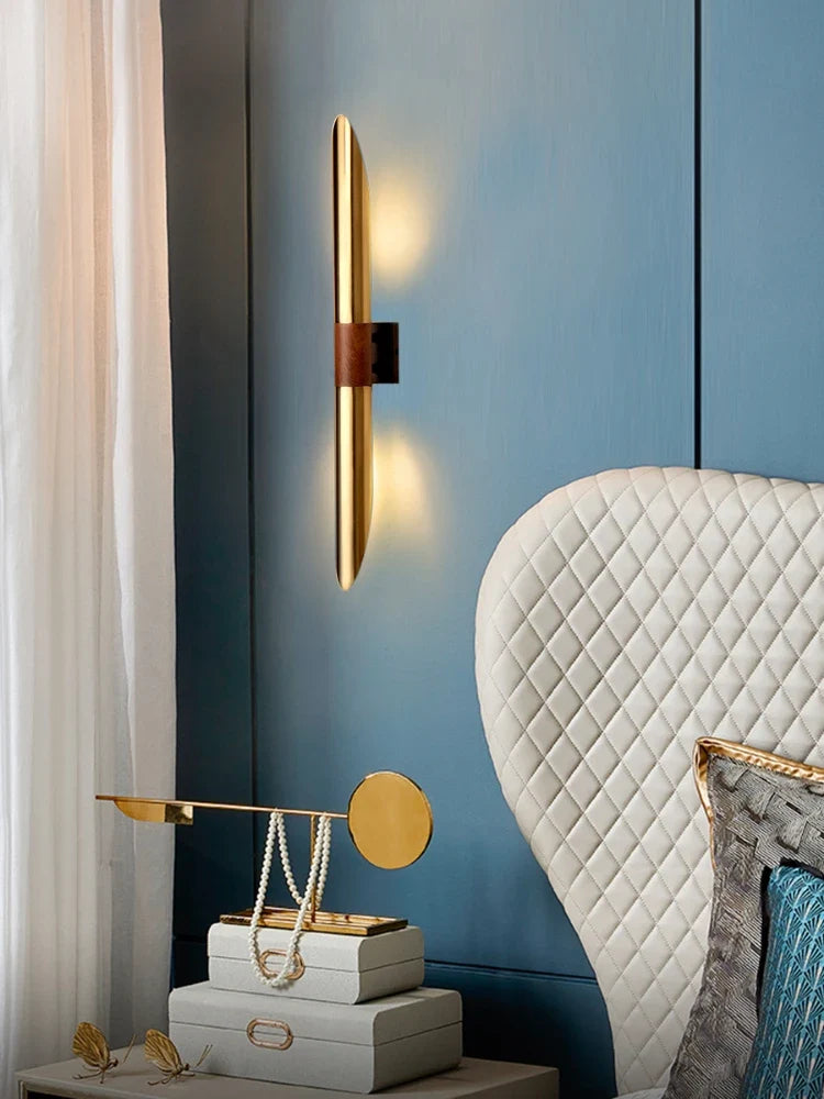 Minimalist wall sconce with dual head modern design