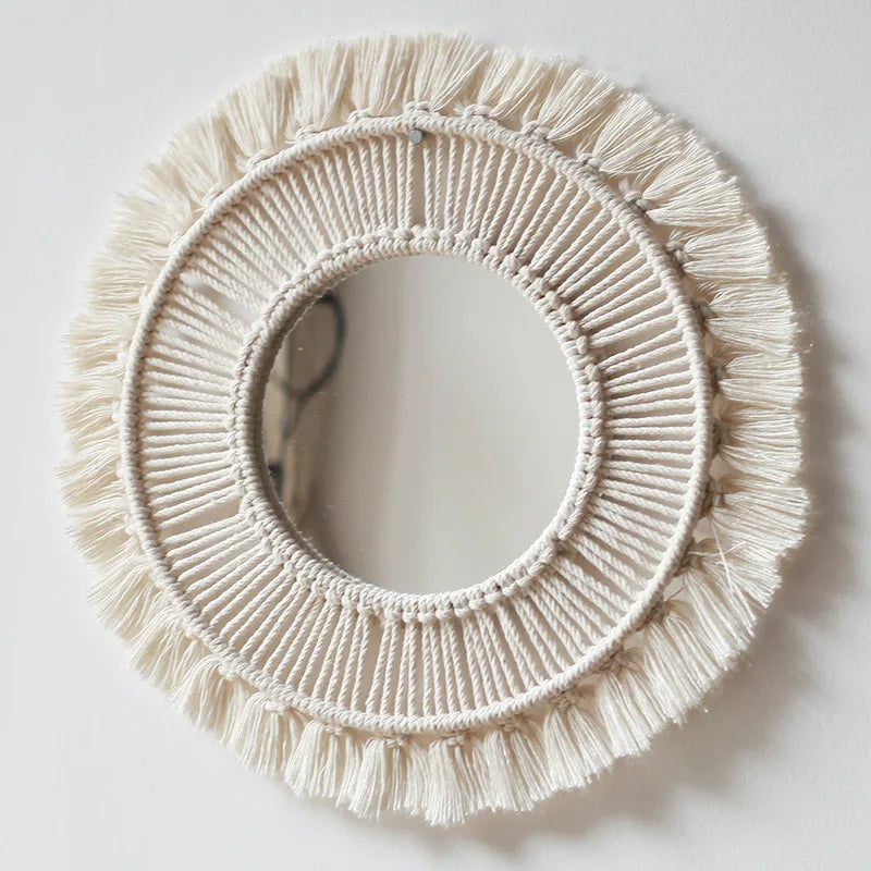 Decorative wall mirror Nordic style handmade bohemian - view 4
