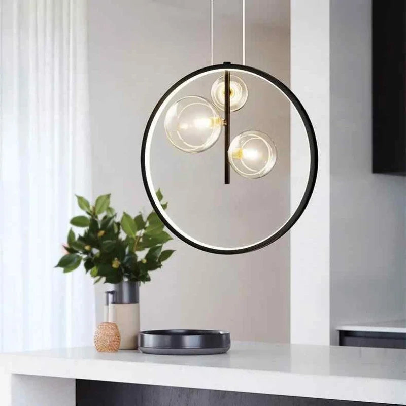 Modern design bubble glass pendant light for restaurant - view 4