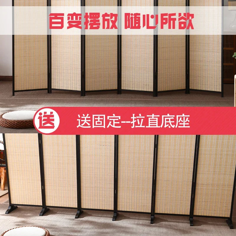 Living room partition screen, simple folding bedroom, shelter, mobile home, simple modern Chinese and Japanese style solid wood - view 3