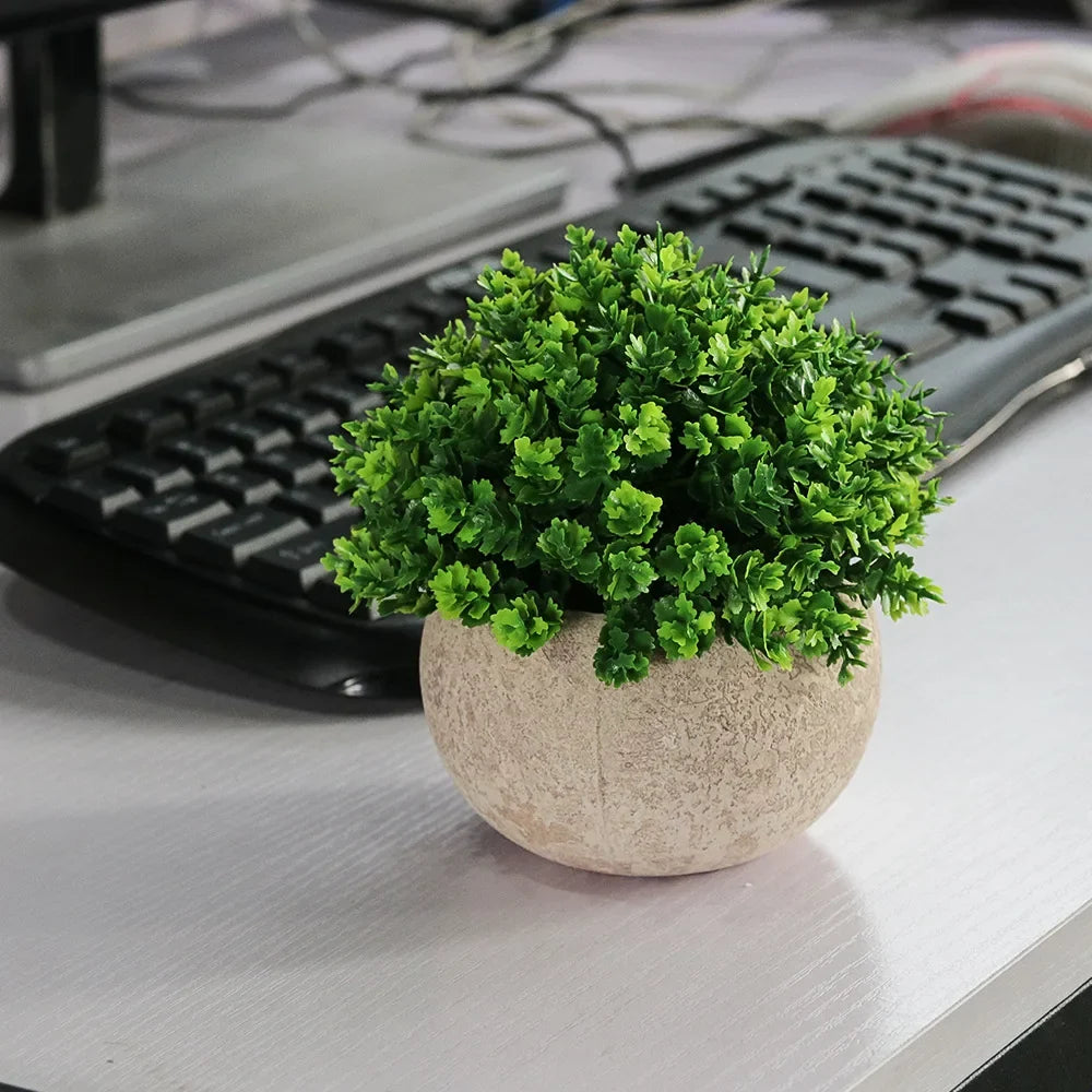 Artificial pot plant style bonsai for interior decoration - view 6