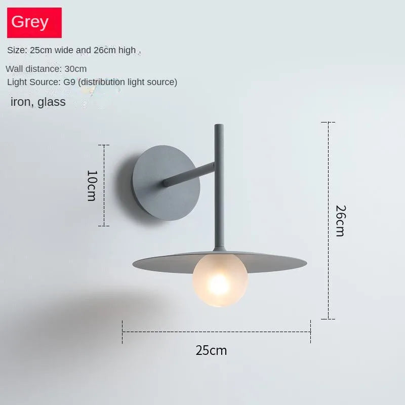 Minimalist wall sconce for modern interior decoration - Cool White (5500-7000K) / Gray-H 26cm