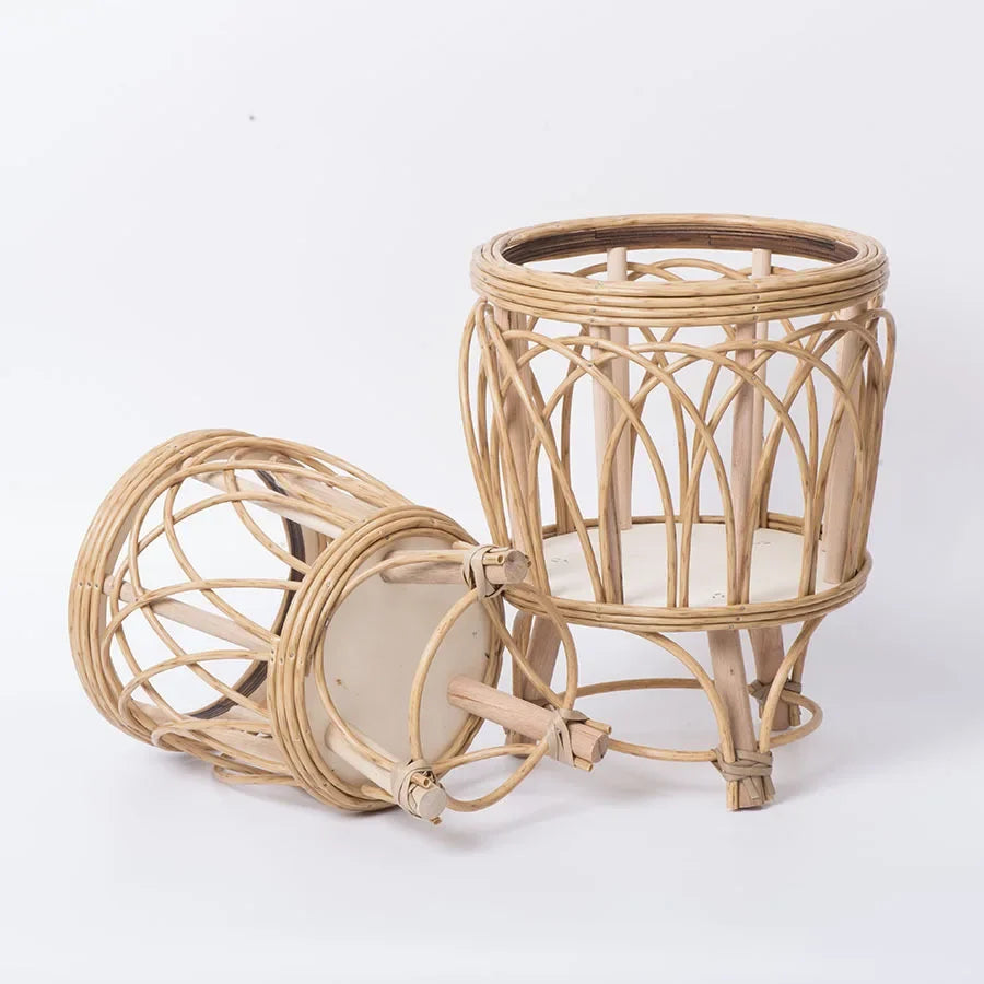 Flower pot in rattan creative bamboo support - view 2