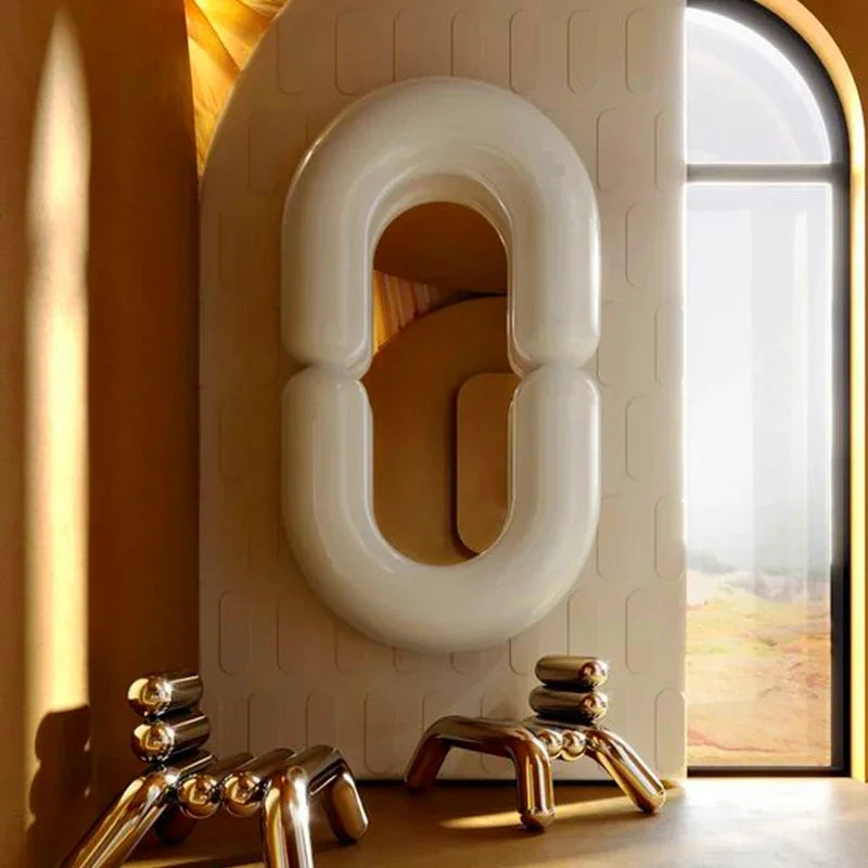Decorative mirror oval wall mirror for room - view 2