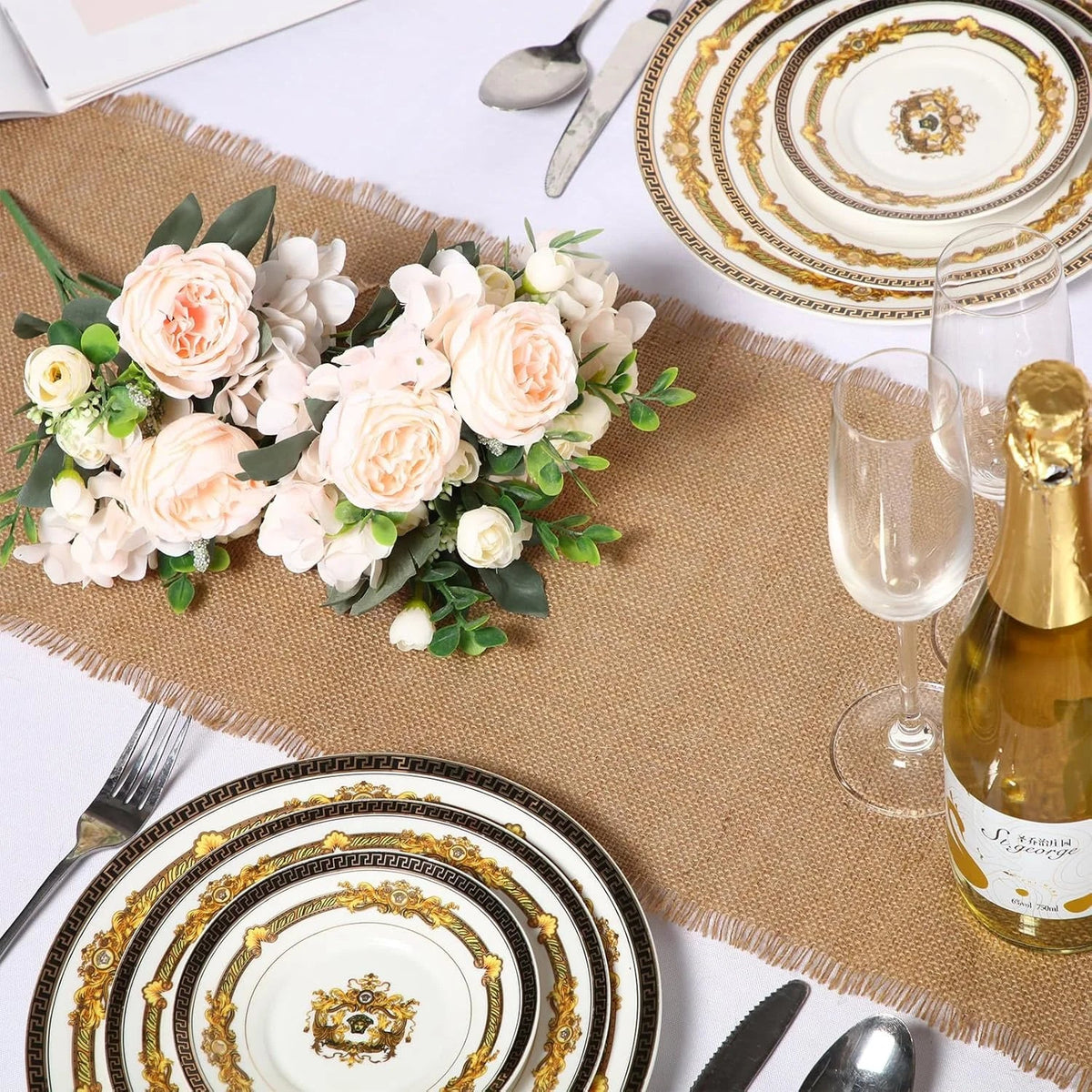 Jute style rustic table runner party house - 30x45cm placemat