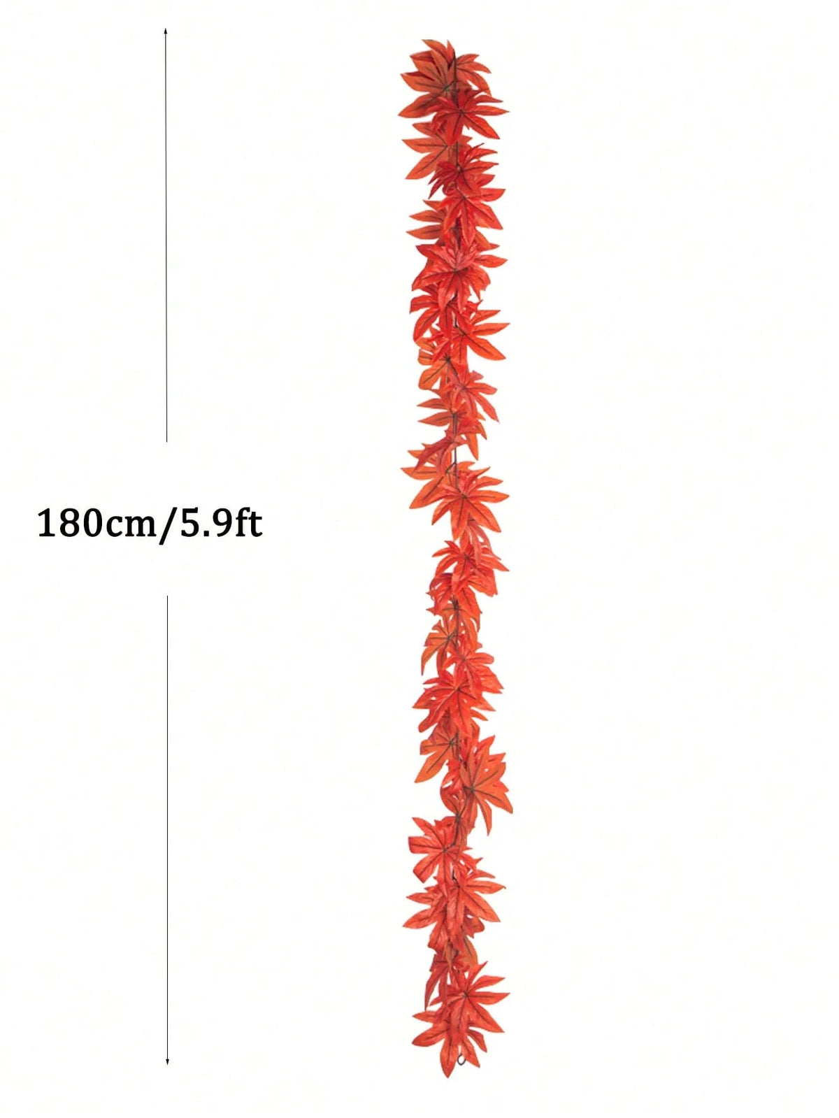 Artificial maple mural plants in autumn for festive decorations - 180cm Red