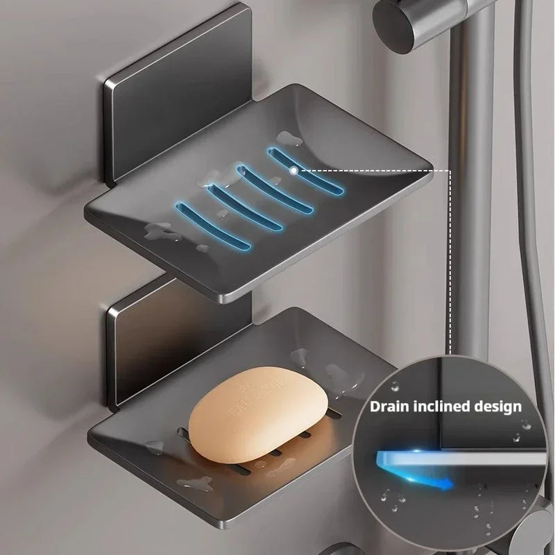Aluminum wall soap holder for bathroom storage and kitchen - view 5