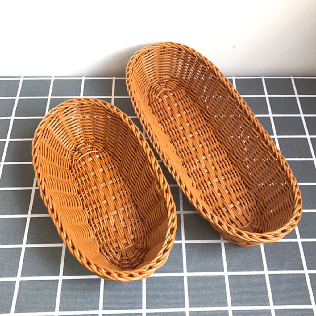 Oval baskets imitation rattan for large fruit and vegetables - view 4