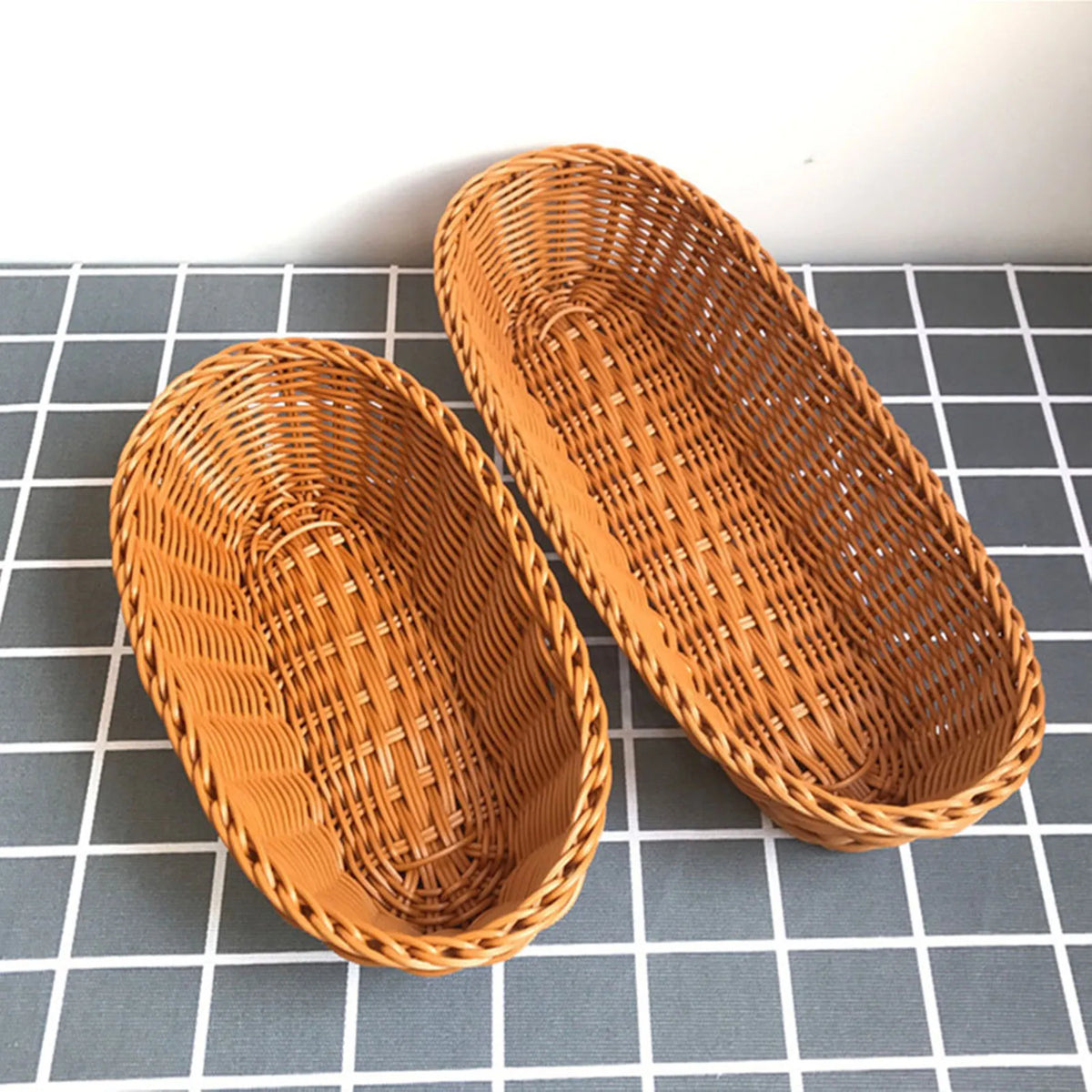Oval baskets imitation rattan for large fruit and vegetables - view 4