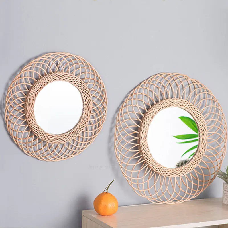 Rattan wall mirrors for creative interior decoration - view 2