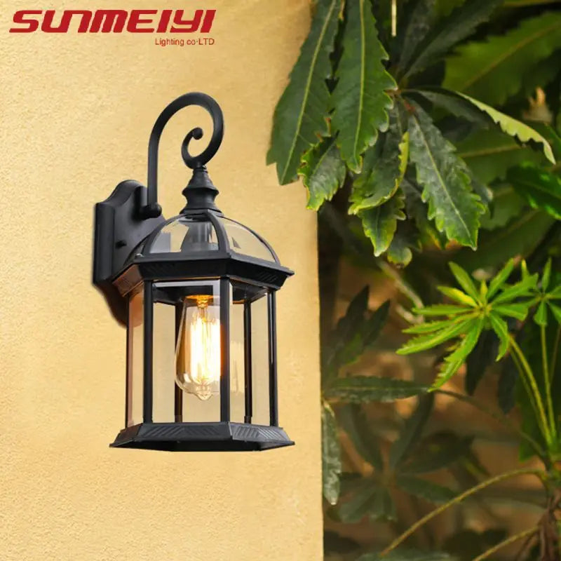 Retro aluminum wall sconce for outdoor garden and alley - view 7