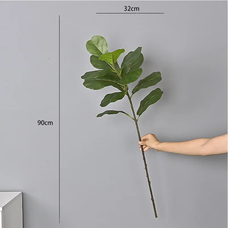 Artificial ficus branch for interior and exterior decoration - 90cm / No Pot