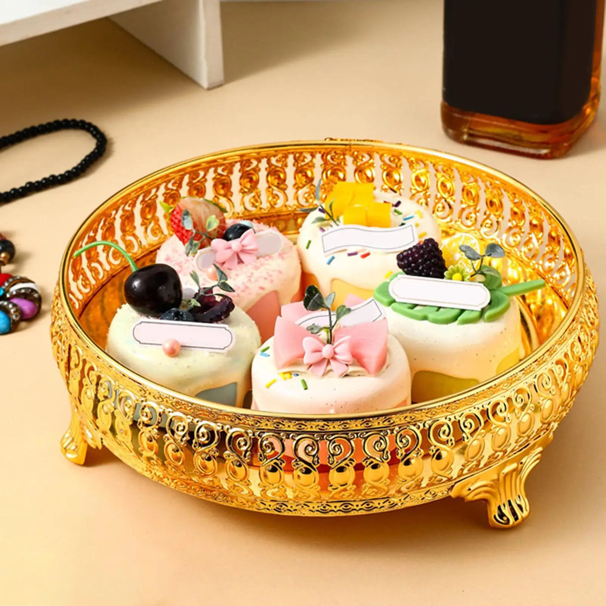 Round fruit basket for decorative storage and snacks - view 4