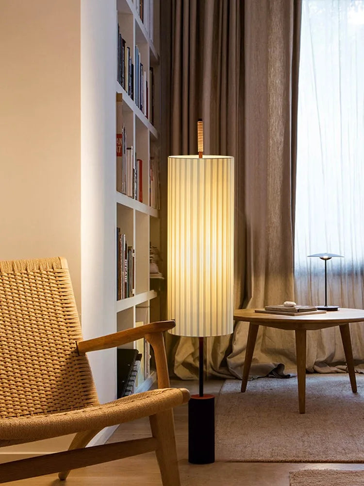 Japanese floor lamp creative design in fabric - view 4