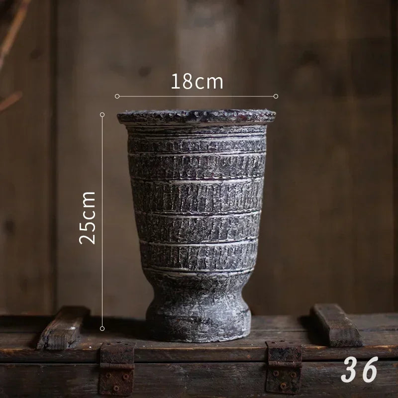 Rustic pottery gardeners for interior and exterior decoration - 36