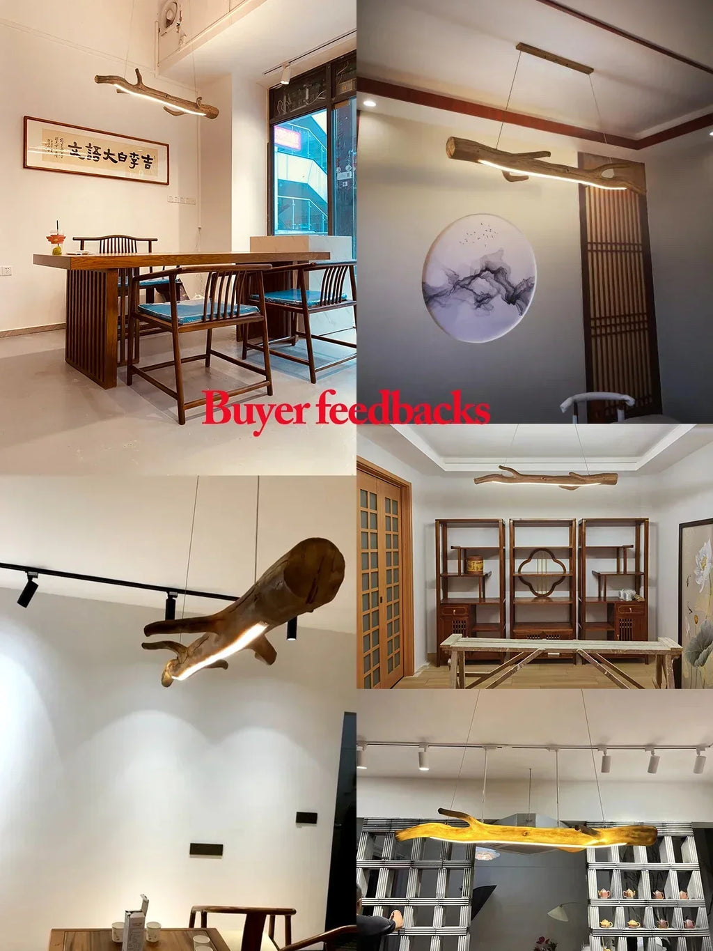 Retro resin tree branch during light, tea room, restaurant, coffee shop, LED during light, interior decoration lighting - view 5