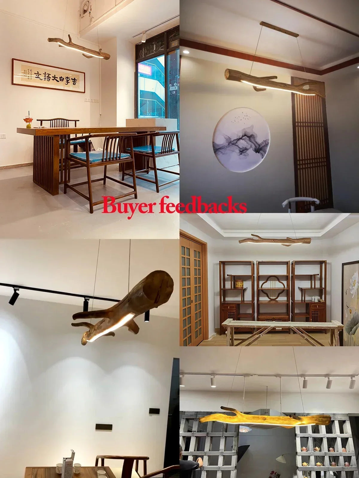 Retro resin tree branch during light, tea room, restaurant, coffee shop, LED during light, interior decoration lighting - view 5