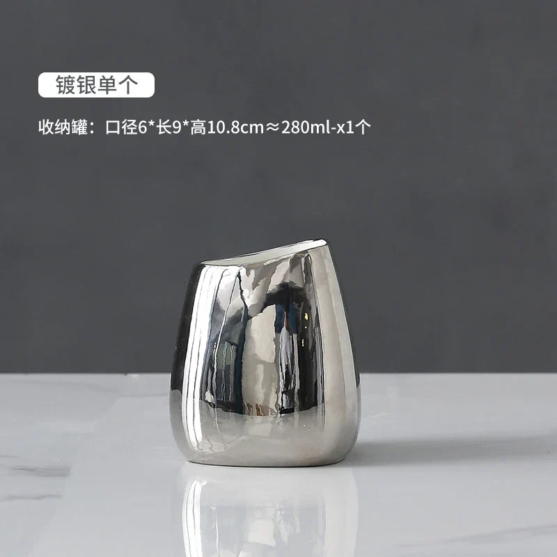 Ceramic bathroom accessories for interior decoration - Silver Holder