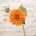 Artificial flowers retro double petal sunflowers interior decoration - Orange