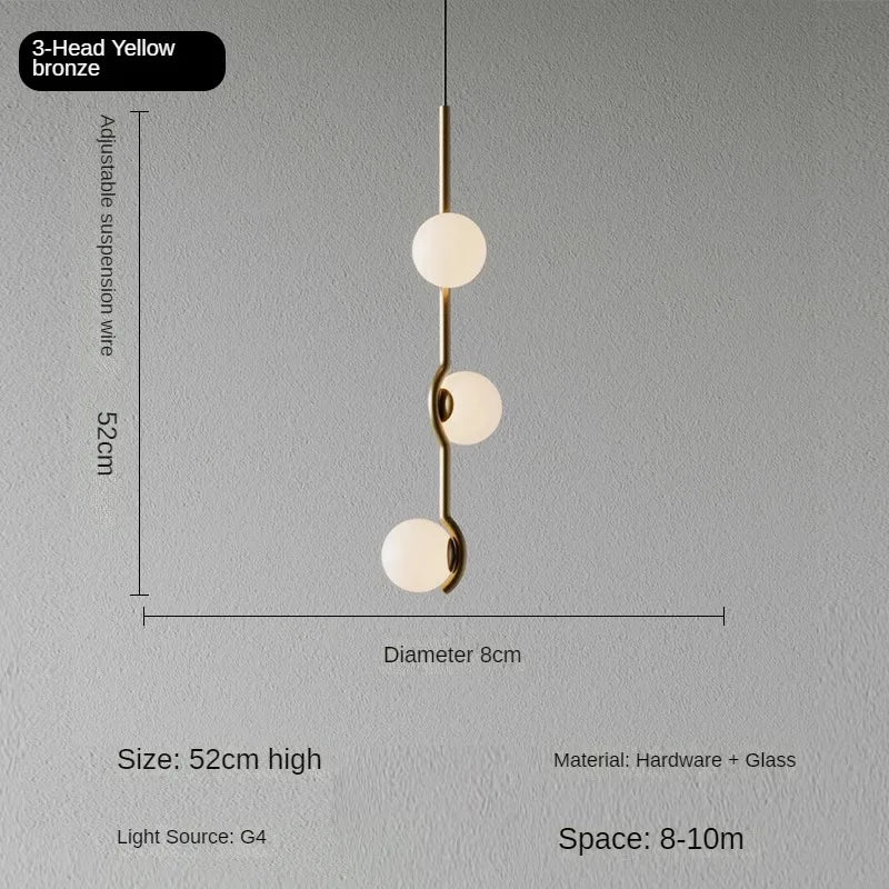 Postmodern minimalist pendant light for elegant interior decoration - B1 / 3 modifiables