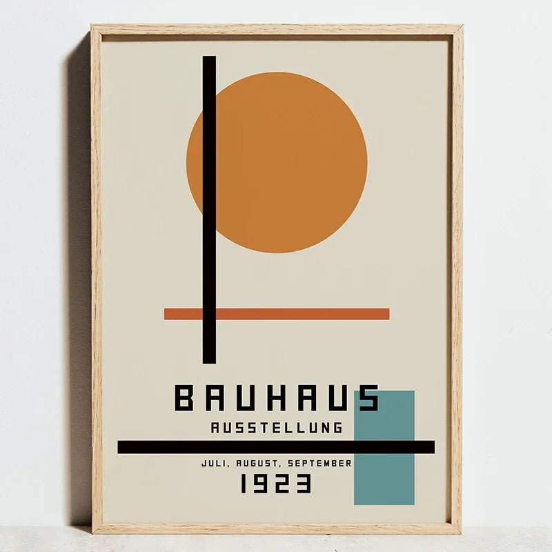 Bauhaus geometric posters modern abstract wall art - 13x18cm Unframed / F0069-16