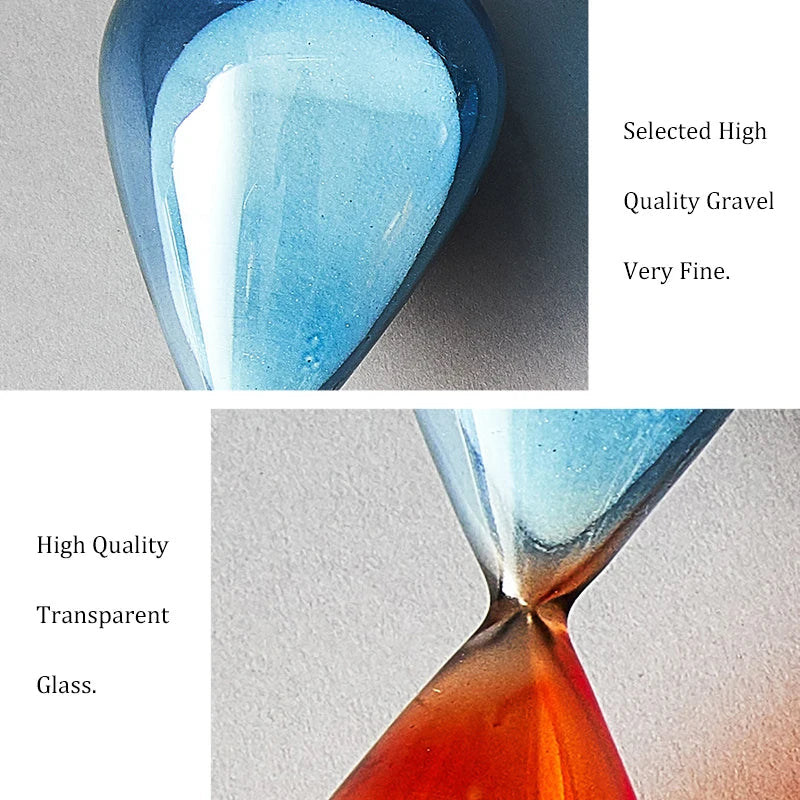 Modern glass hourglass for decoration and office - view 6