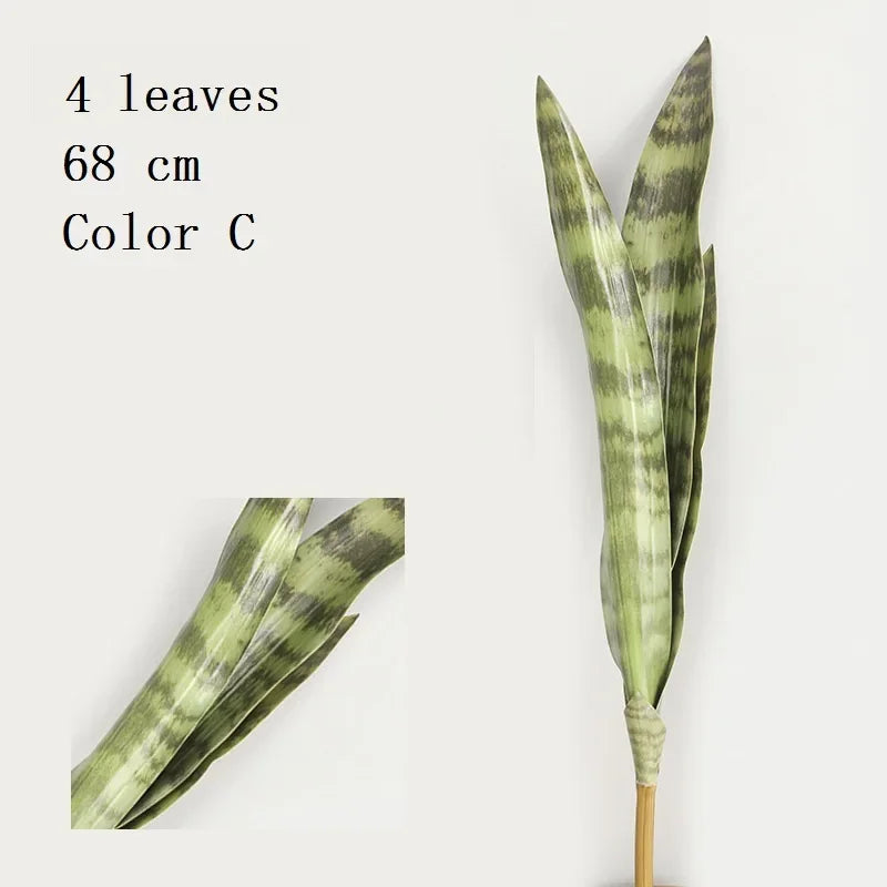 3 branches of artificial plants for interior and exterior decoration - 68CM Color C